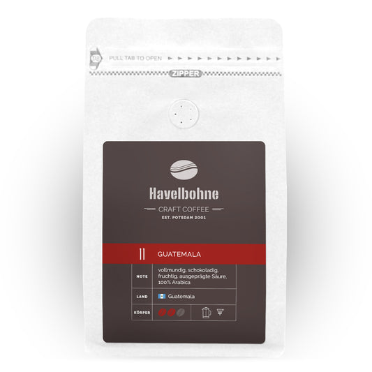 Kaffeetüte mit Guatemala Kaffee frisch geröstet in Potsdam